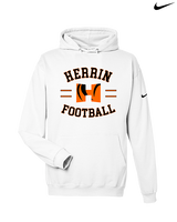 Herrin HS Football Curve - Nike Club Fleece Hoodie