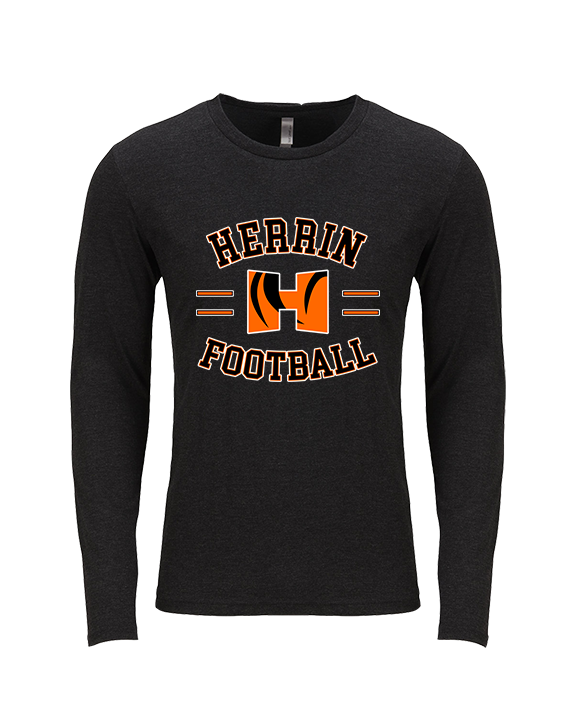 Herrin HS Football Curve - Tri-Blend Long Sleeve