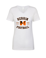 Herrin HS Football Curve - Womens V-Neck