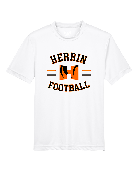 Herrin HS Football Curve - Youth Performance Shirt