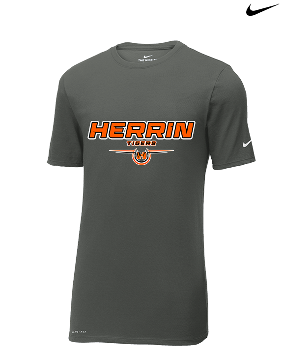 Herrin HS Football Design - Mens Nike Cotton Poly Tee
