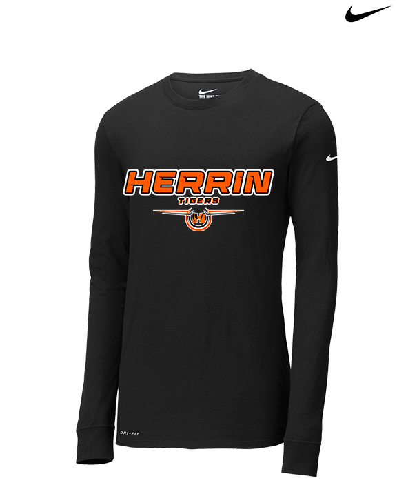 Herrin HS Football Design - Mens Nike Longsleeve