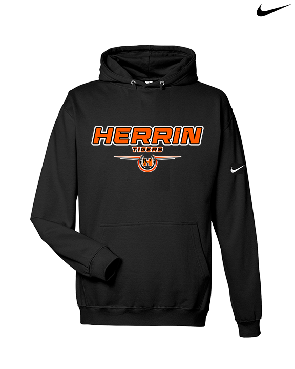 Herrin HS Football Design - Nike Club Fleece Hoodie
