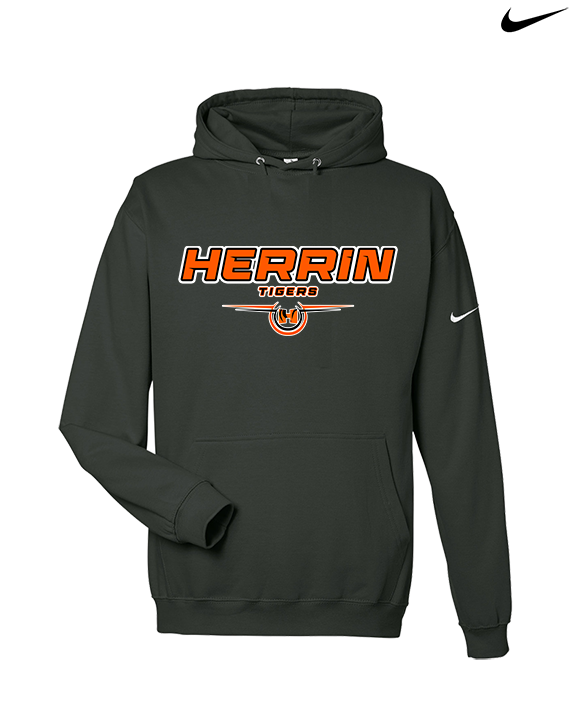Herrin HS Football Design - Nike Club Fleece Hoodie