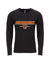 Herrin HS Football Design - Tri-Blend Long Sleeve