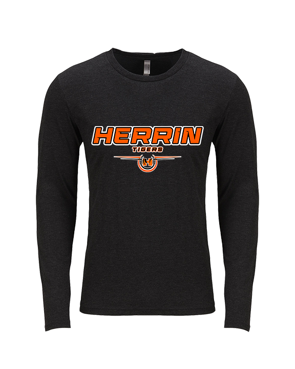 Herrin HS Football Design - Tri-Blend Long Sleeve