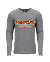 Herrin HS Football Design - Tri-Blend Long Sleeve