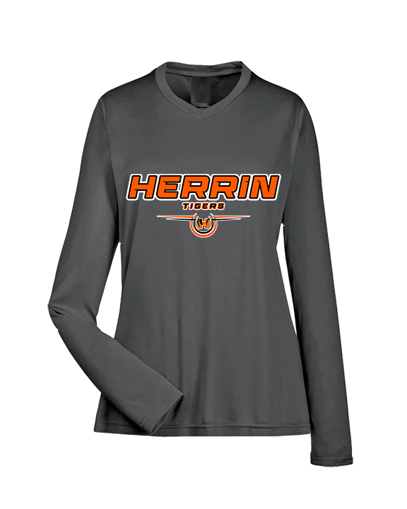 Herrin HS Football Design - Womens Performance Longsleeve