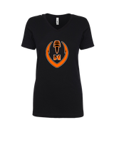 Herrin HS Football Full Football - Womens Vneck
