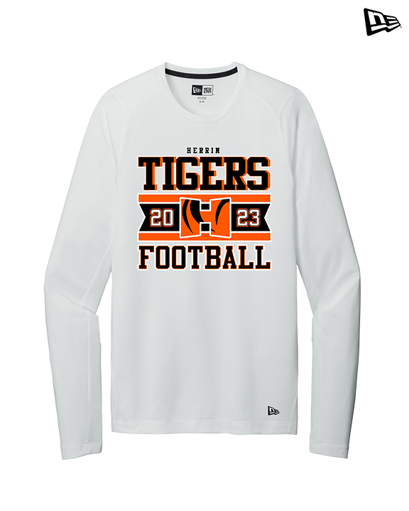 Herrin HS Football Stamp - New Era Performance Long Sleeve