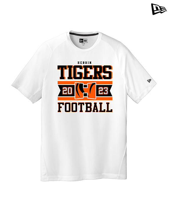 Herrin HS Football Stamp - New Era Performance Shirt