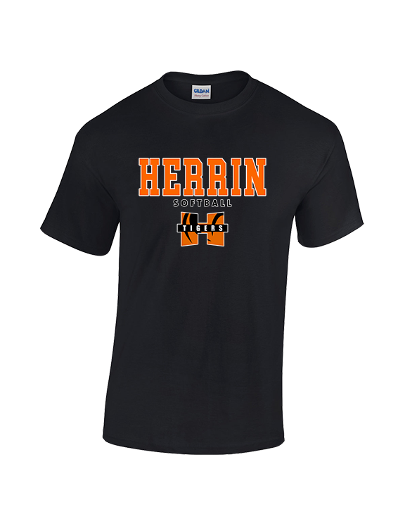 Herrin HS Softball Block - Cotton T-Shirt