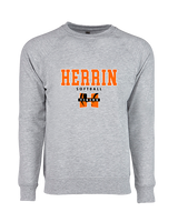 Herrin HS Softball Block - Crewneck Sweatshirt