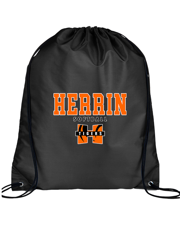 Herrin HS Softball Block - Drawstring Bag