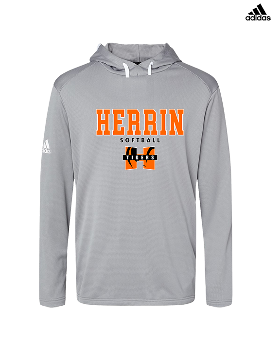 Herrin HS Softball Block - Mens Adidas Hoodie