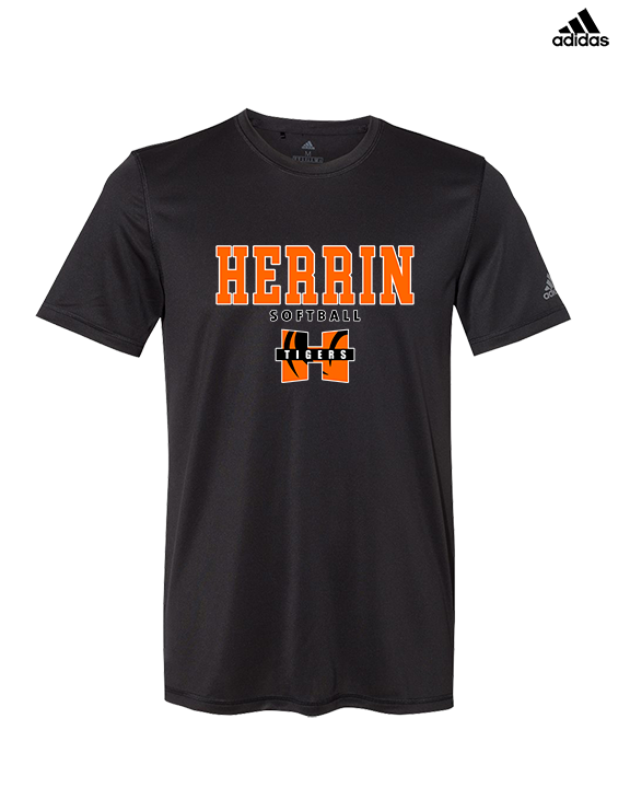 Herrin HS Softball Block - Mens Adidas Performance Shirt