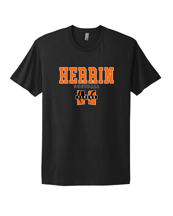 Herrin HS Softball Block - Mens Select Cotton T-Shirt