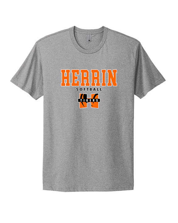 Herrin HS Softball Block - Mens Select Cotton T-Shirt