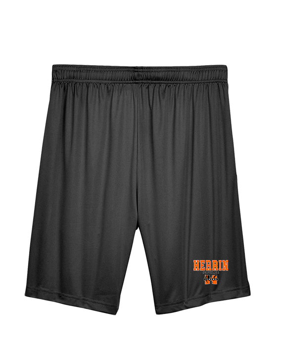 Herrin HS Softball Block - Mens Training Shorts with Pockets