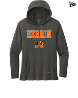 Herrin HS Softball Block - New Era Tri-Blend Hoodie