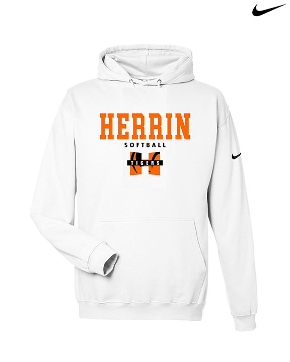 Herrin HS Softball Block - Nike Club Fleece Hoodie