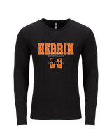 Herrin HS Softball Block - Tri-Blend Long Sleeve