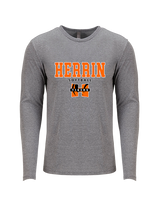 Herrin HS Softball Block - Tri-Blend Long Sleeve