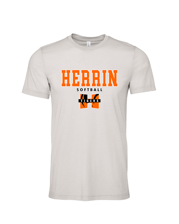 Herrin HS Softball Block - Tri-Blend Shirt