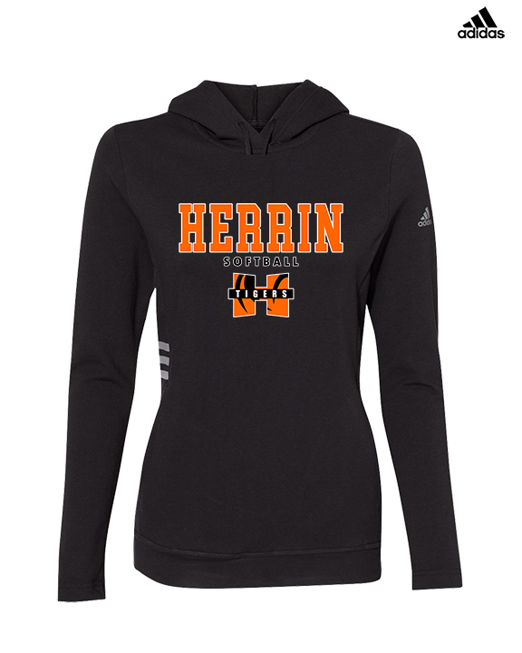 Herrin HS Softball Block - Womens Adidas Hoodie