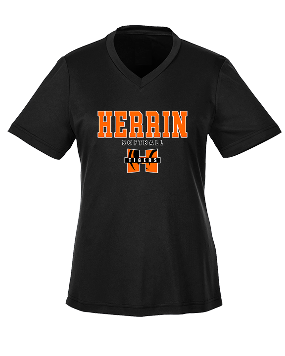 Herrin HS Softball Block - Womens Performance Shirt