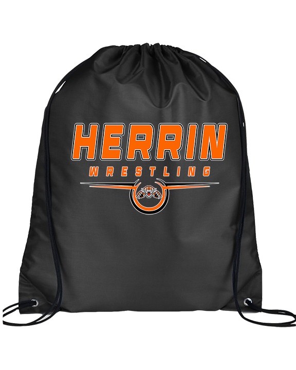 Herrin HS Wrestling Design - Drawstring Bag