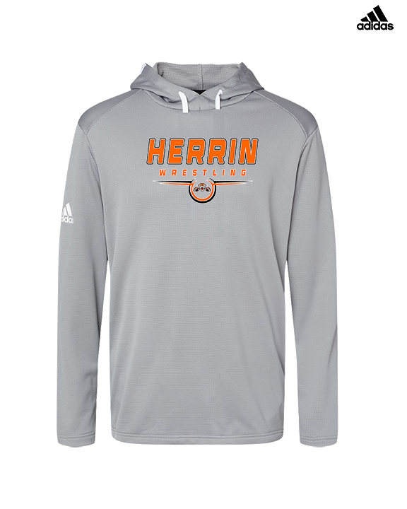 Herrin HS Wrestling Design - Mens Adidas Hoodie