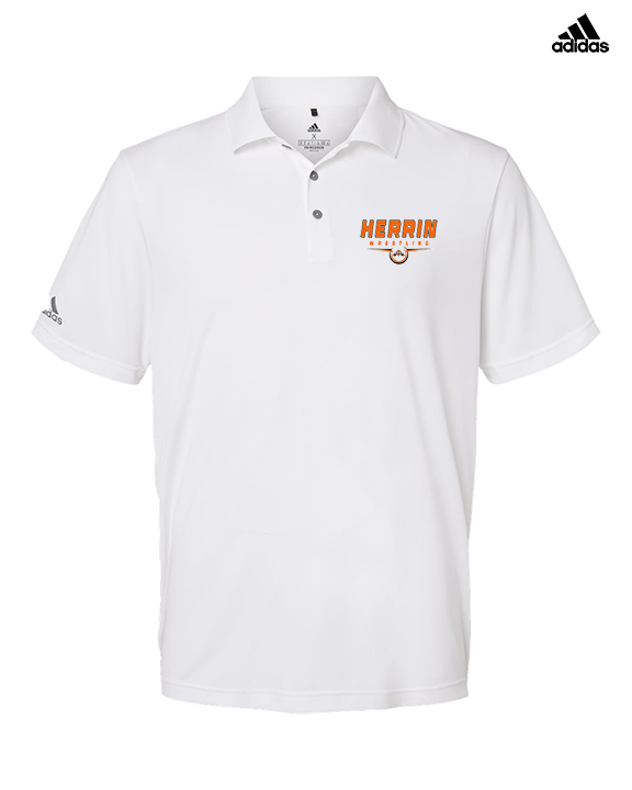 Herrin HS Wrestling Design - Mens Adidas Polo