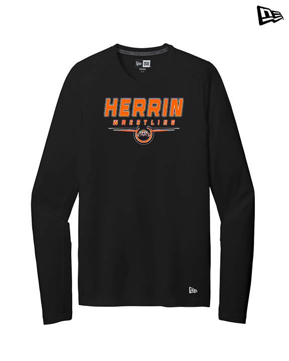 Herrin HS Wrestling Design - New Era Performance Long Sleeve