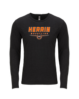 Herrin HS Wrestling Design - Tri-Blend Long Sleeve