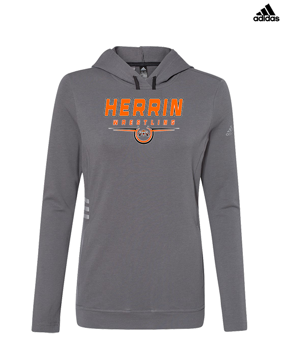 Herrin HS Wrestling Design - Womens Adidas Hoodie