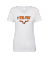 Herrin HS Wrestling Design - Womens Vneck