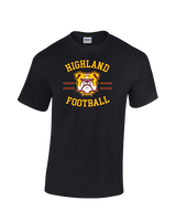 Highland HS Football Curve - Cotton T-Shirt