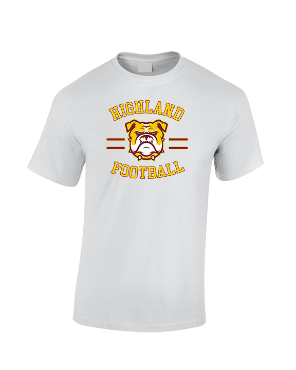 Highland HS Football Curve - Cotton T-Shirt