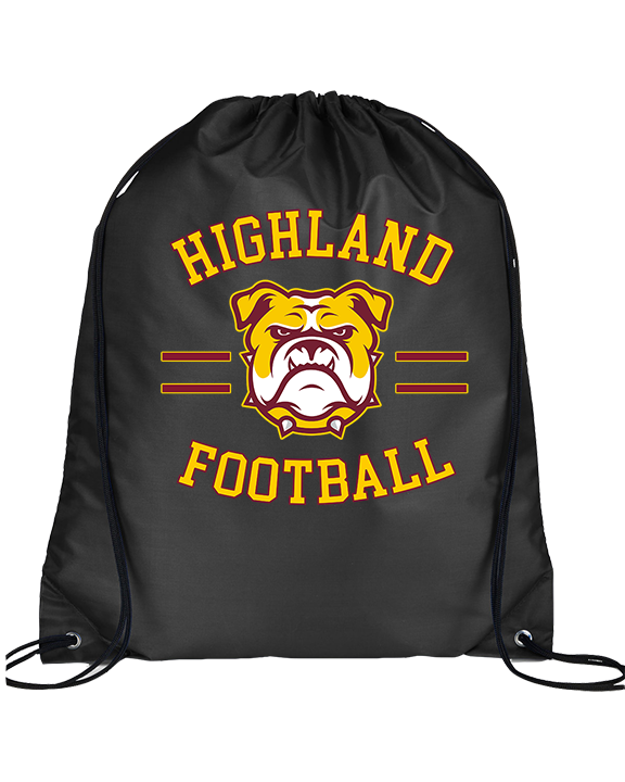Highland HS Football Curve - Drawstring Bag