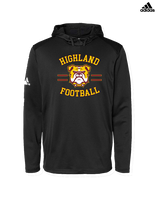 Highland HS Football Curve - Mens Adidas Hoodie