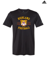 Highland HS Football Curve - Mens Adidas Performance Shirt