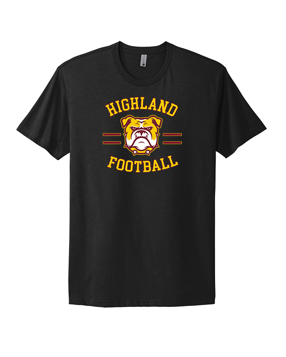 Highland HS Football Curve - Mens Select Cotton T-Shirt