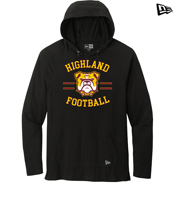 Highland HS Football Curve - New Era Tri-Blend Hoodie
