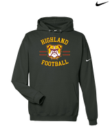 Highland HS Football Curve - Nike Club Fleece Hoodie