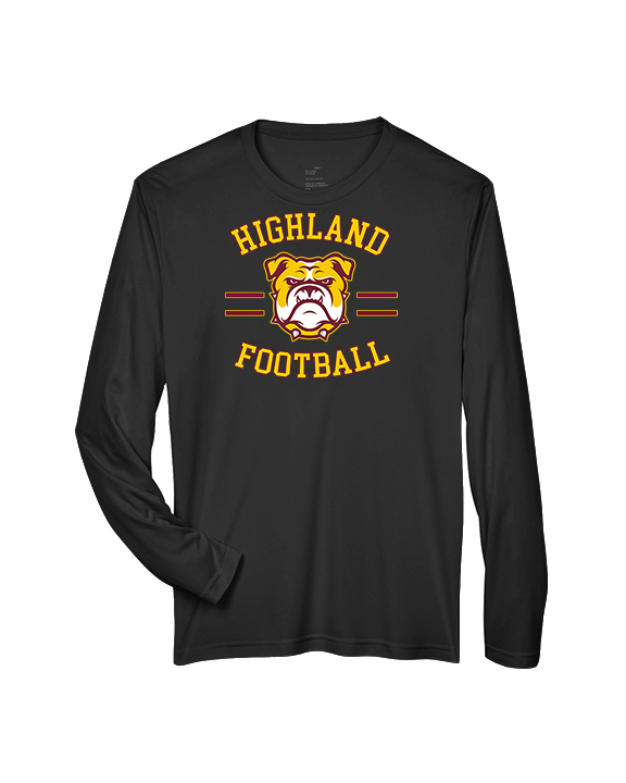 Highland HS Football Curve - Performance Longsleeve