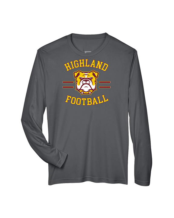 Highland HS Football Curve - Performance Longsleeve