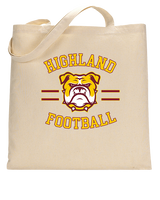 Highland HS Football Curve - Tote