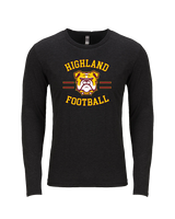 Highland HS Football Curve - Tri-Blend Long Sleeve