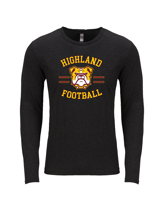 Highland HS Football Curve - Tri-Blend Long Sleeve